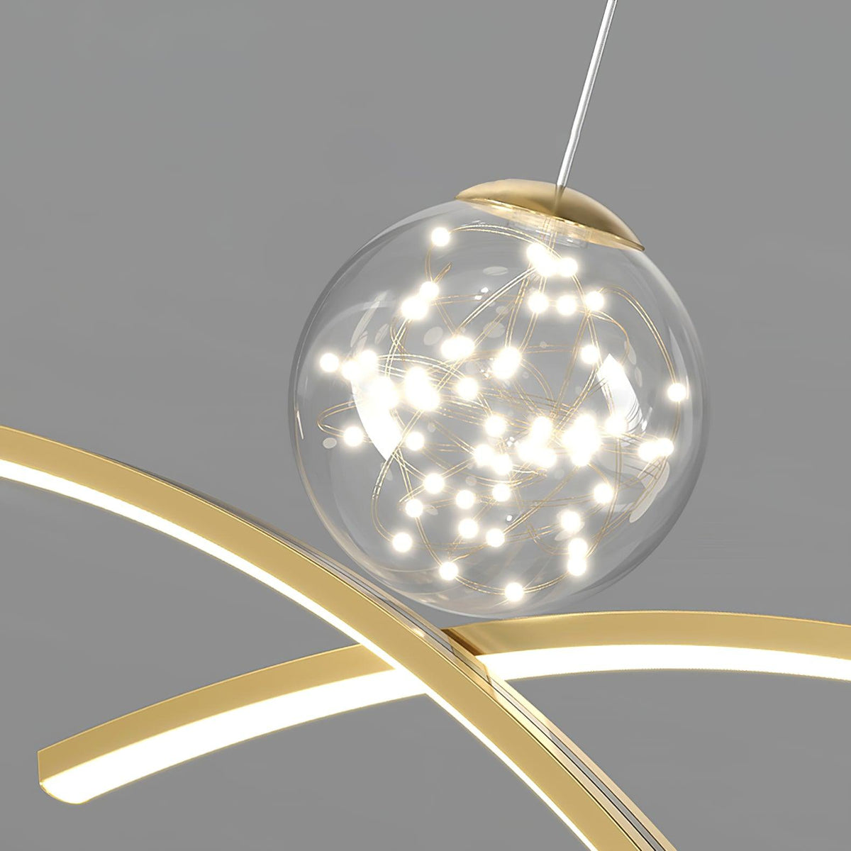 Thurston Linear LED Pendant Light – Gold & Glass Modern Kitchen Island Lighting