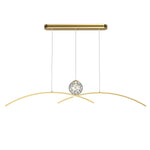 Thurston Linear LED Pendant Light – Gold & Glass Modern Kitchen Island Lighting