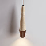 Tiber Travertine Pendant Light with Walnut Accent for Modern Interiors
