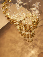 Tidal Art Glass Pendant Chandelier – Modern Cascading LED Light