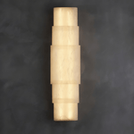 Tiered Alabaster Column Wall Sconce – Modern LED Wall Light for Entryway & Living Room
