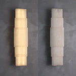 Tiered Alabaster Column Wall Sconce – Modern LED Wall Light for Entryway & Living Room