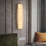 Tiered Alabaster Column Wall Sconce – Modern LED Wall Light for Entryway & Living Room