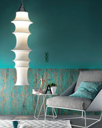 Tiered Column Pendant Light – Modern Layered Fabric & Metal Hanging Lamp