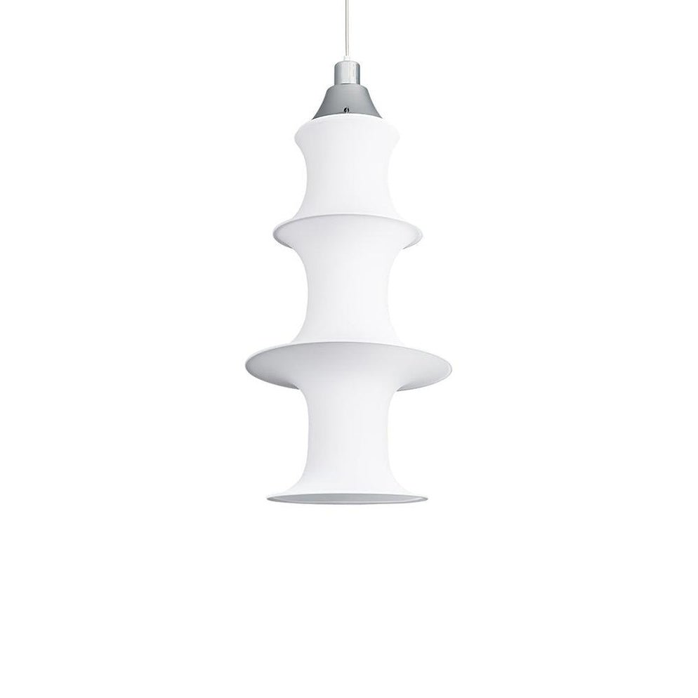 Tiered Column Pendant Light – Modern Layered Fabric & Metal Hanging Lamp