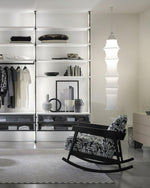 Tiered Column Pendant Light – Modern Layered Fabric & Metal Hanging Lamp