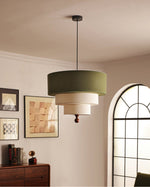 Tiered Fabric Pendant Light – Modern Layered Shade for Dining & Living Rooms