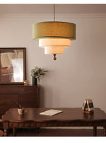 Tiered Fabric Pendant Light – Modern Layered Shade for Dining & Living Rooms