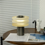 Tiered Obelisk Alabaster Table Lamp – Modern Sculptural LED Light