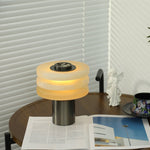 Tiered Obelisk Alabaster Table Lamp – Modern Sculptural LED Light