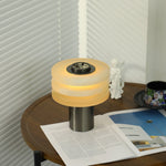 Tiered Obelisk Alabaster Table Lamp – Modern Sculptural LED Light