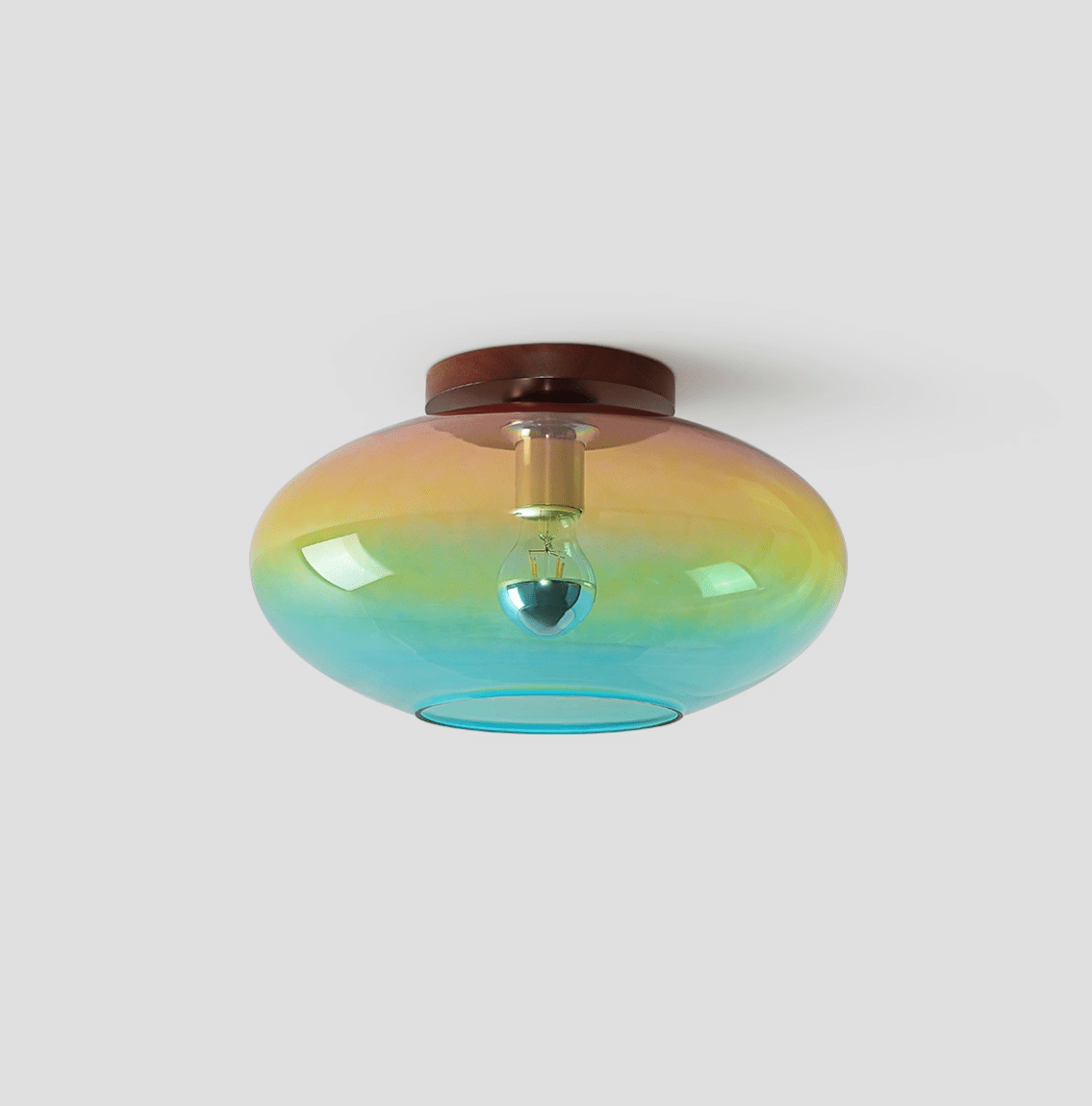 Tilio Semi Flush Mount Ceiling Light with Hand-Blown Gradient Glass Shade