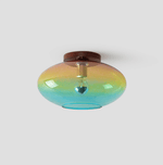 Tilio Semi Flush Mount Ceiling Light with Hand-Blown Gradient Glass Shade