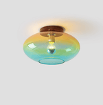 Tilio Semi Flush Mount Ceiling Light with Hand-Blown Gradient Glass Shade