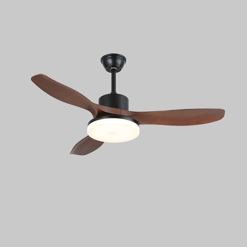 Morty Adams Wooden Ceiling Fan with Integrated LED Light, 48" & 52" Options