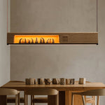Timber Horizon LED Pendant Light – Modern Wood Sculptural Chandelier