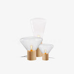 Bois Table Lamp – Handcrafted Wood & Blown Glass Designer Lamp