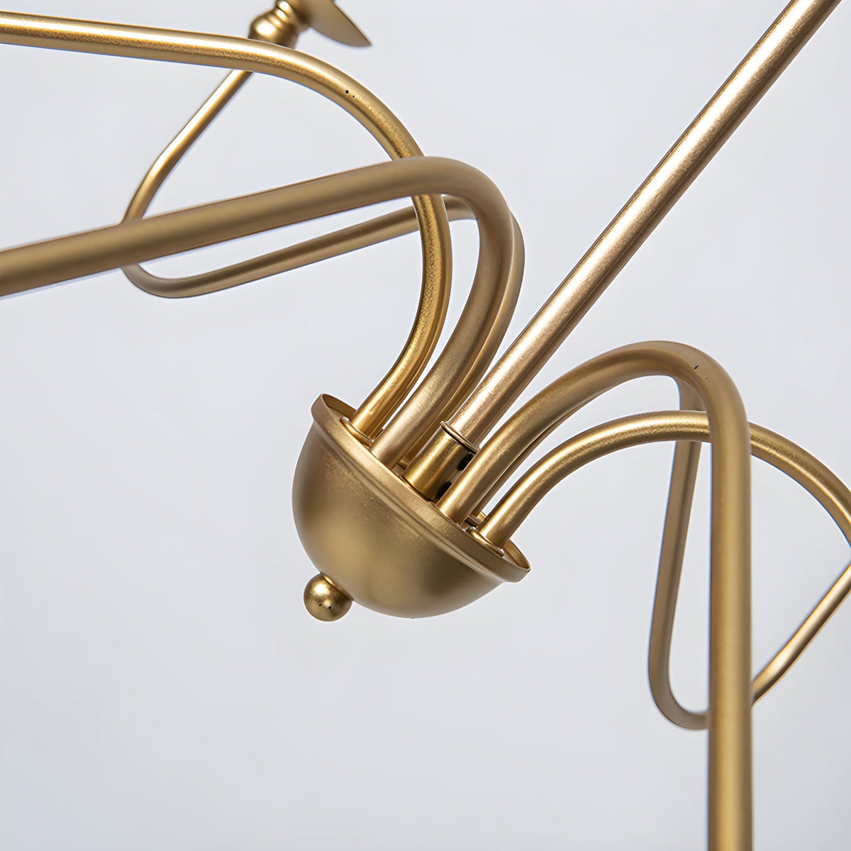 Sculpted Candle Chandelier in Antique Brass, Matte Black, or Brushed Nickel