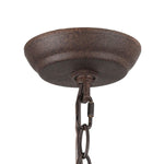 Artisan Wood Globe Chandelier with Geometric Quatrefoil Design