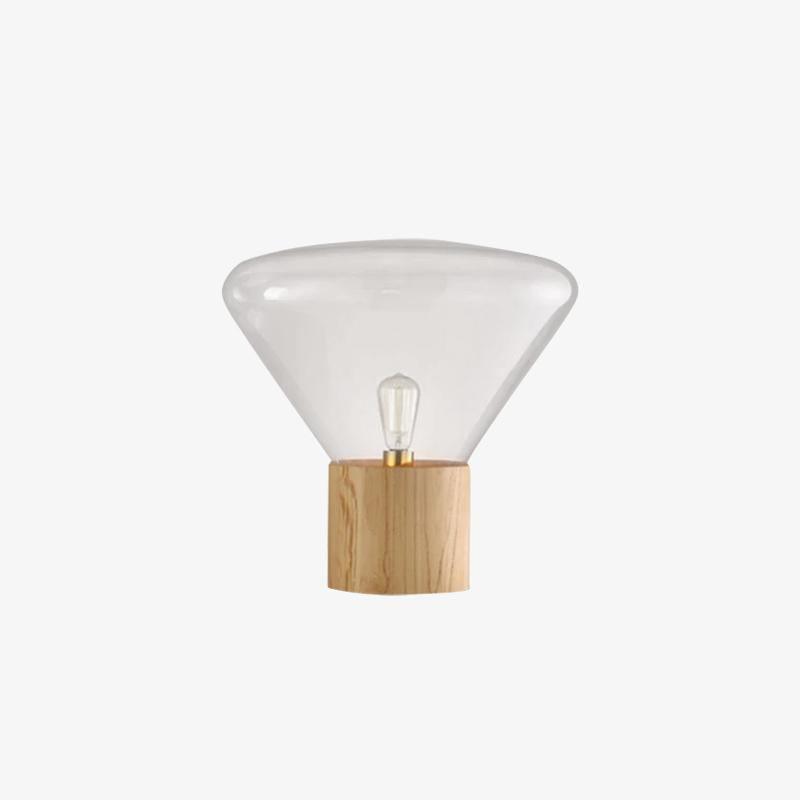 Bois Table Lamp – Handcrafted Wood & Blown Glass Designer Lamp