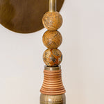 Toam Plug-In Wall Sconce with Marble and Brass Accents