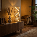 Tol Floor Lamp — Sculptural Gold Resin Totem, Modern LED Floor Light