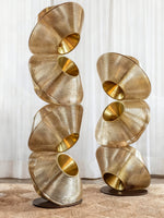 Tol Floor Lamp — Sculptural Gold Resin Totem, Modern LED Floor Light