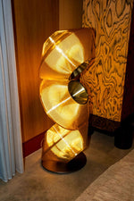 Tol Floor Lamp — Sculptural Gold Resin Totem, Modern LED Floor Light