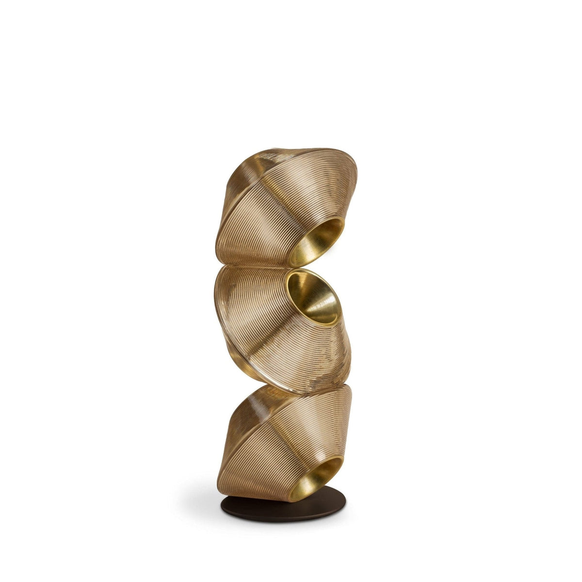 Tol Floor Lamp — Sculptural Gold Resin Totem, Modern LED Floor Light