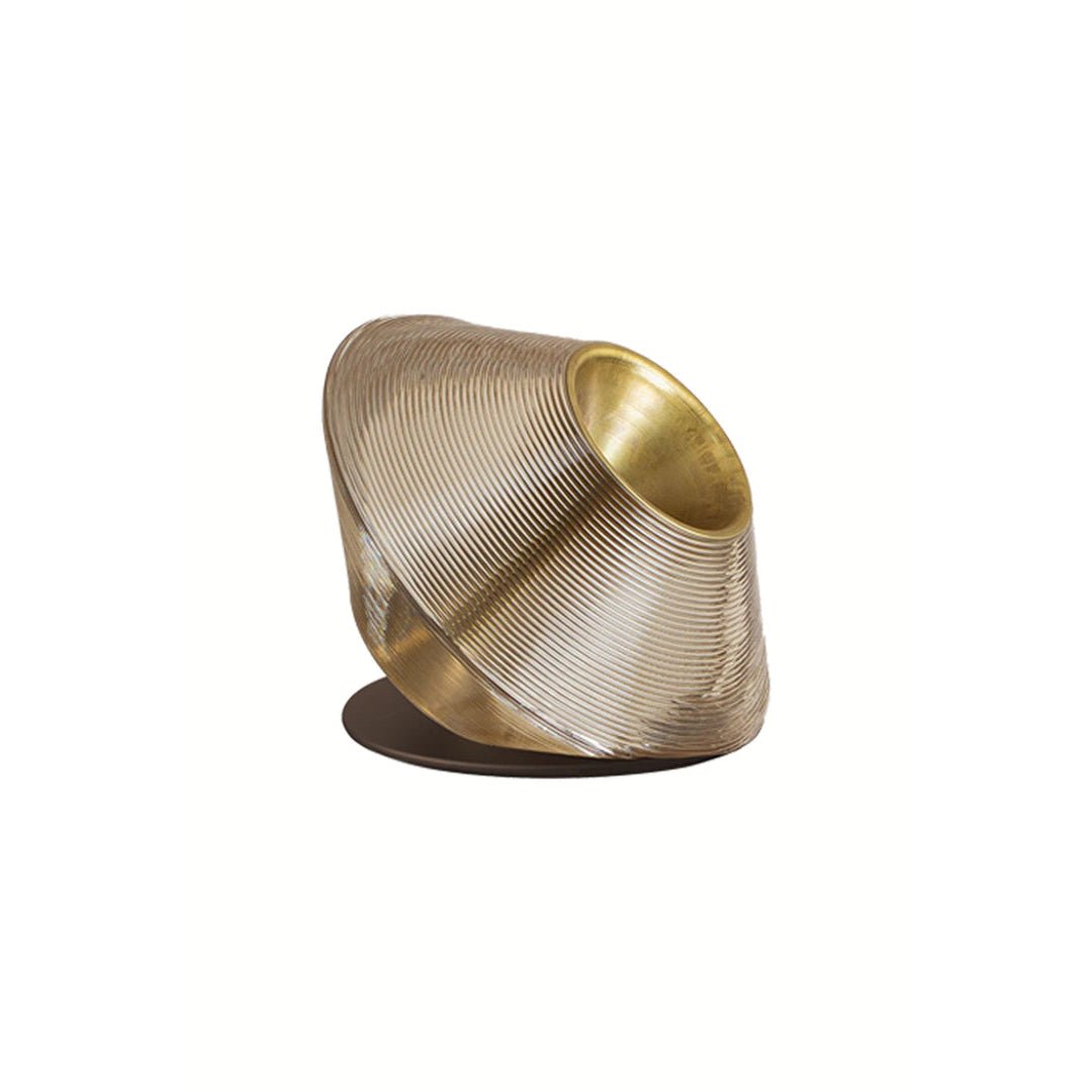 Tol Floor Lamp — Sculptural Gold Resin Totem, Modern LED Floor Light