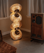 Tol Floor Lamp — Sculptural Gold Resin Totem, Modern LED Floor Light
