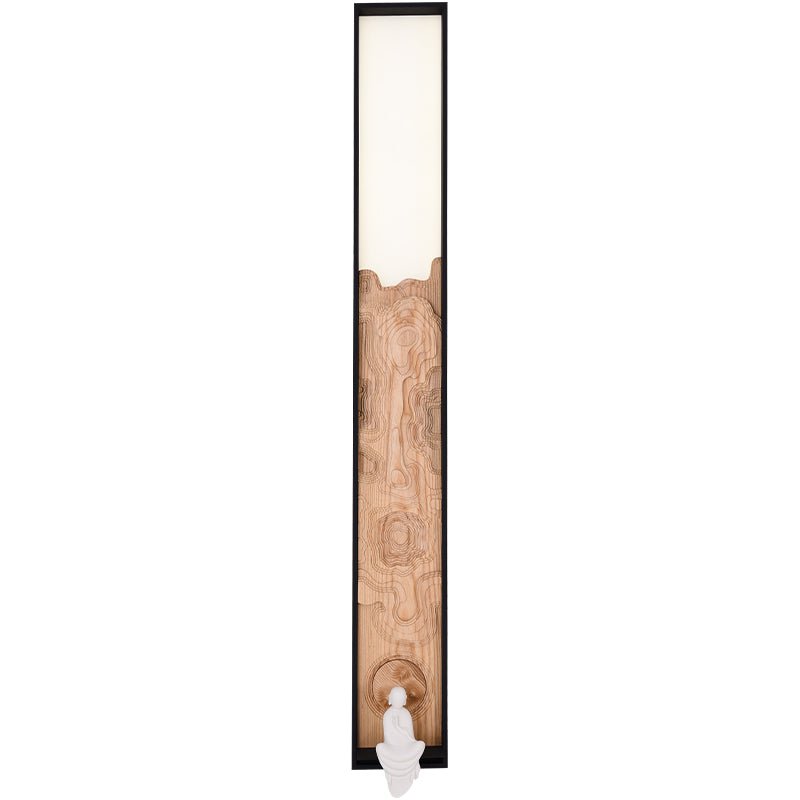 Topographic Lumen Wall Sconce – Sculptural Wood & LED Wall Light