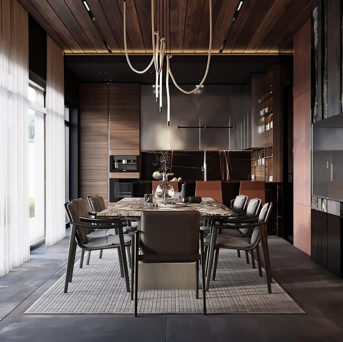 Flexible Curve Line Pendant Lamp