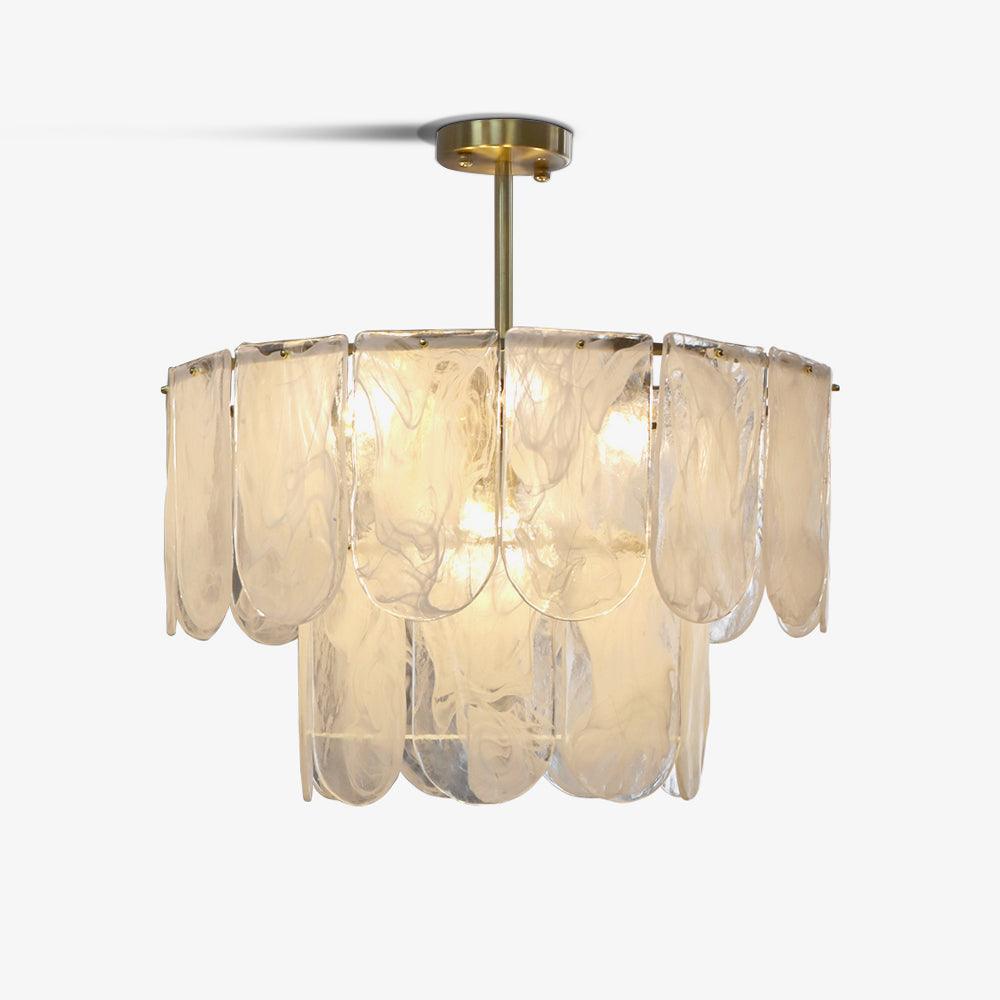 Classic Copper Glass Chandelier for Elegant Dining Rooms and Entryways