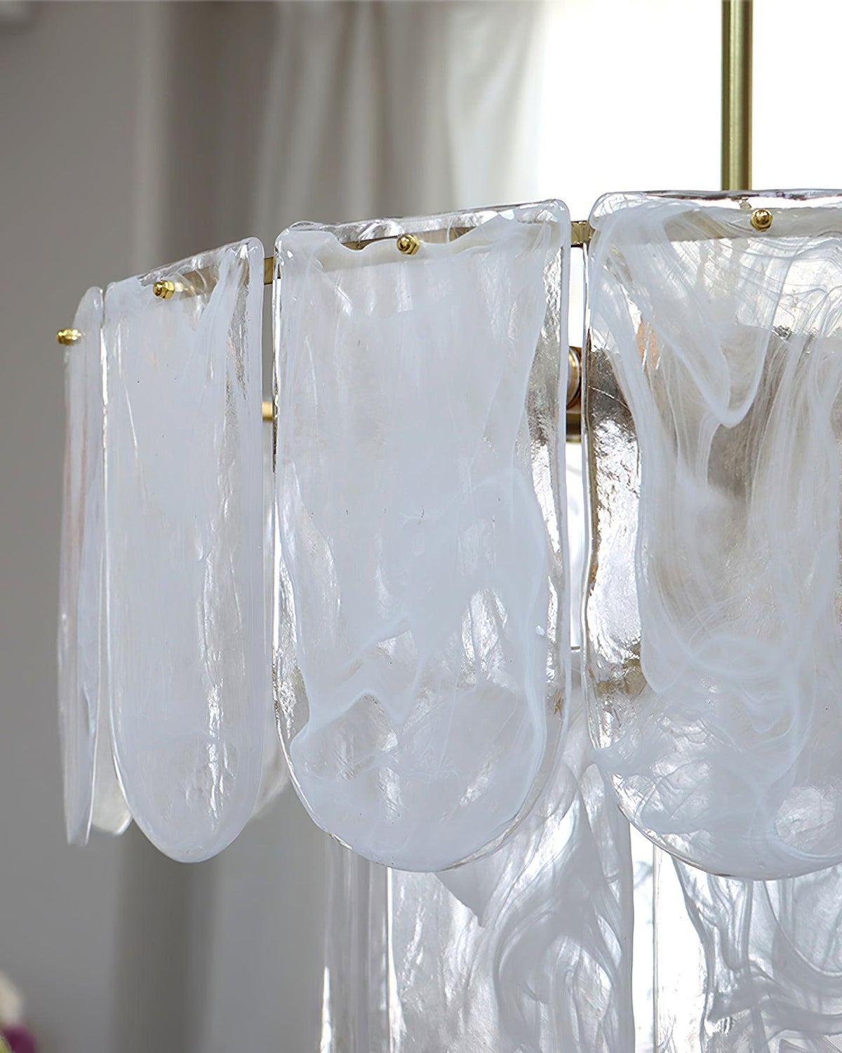 Classic Copper Glass Chandelier for Elegant Dining Rooms and Entryways