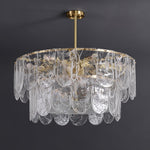 Classic Copper Glass Chandelier for Elegant Dining Rooms and Entryways