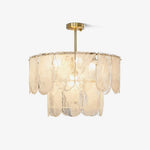 Classic Copper Glass Chandelier for Elegant Dining Rooms and Entryways