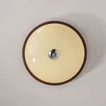 Tranquil Sphere Wood Grain LED Flush Mount Ceiling Light