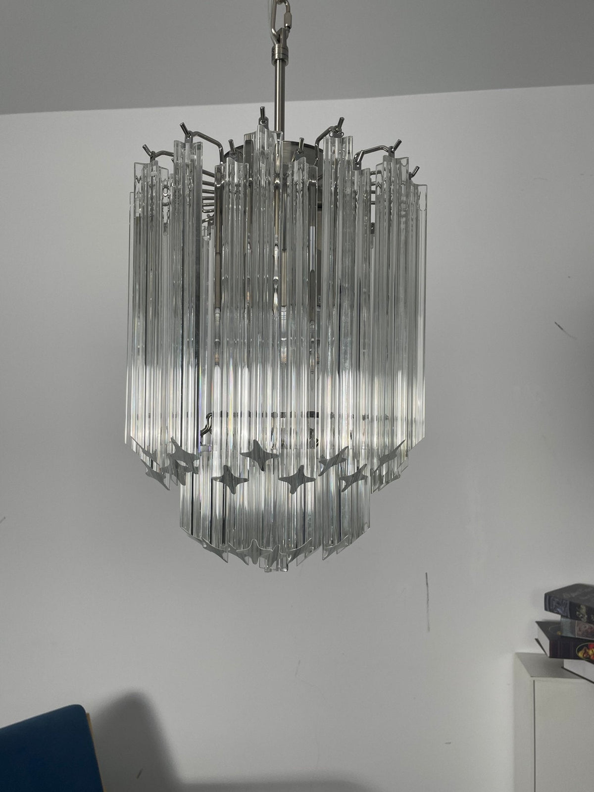 Prism Glass Chandelier – Handcrafted Murano Style Pendant Light