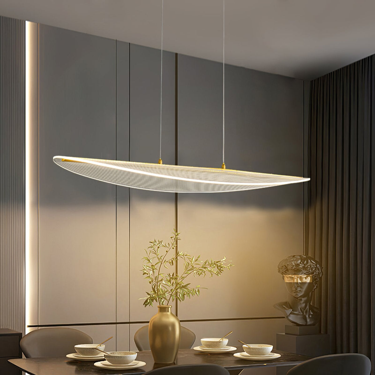 Transparent Leaf Pendant Light