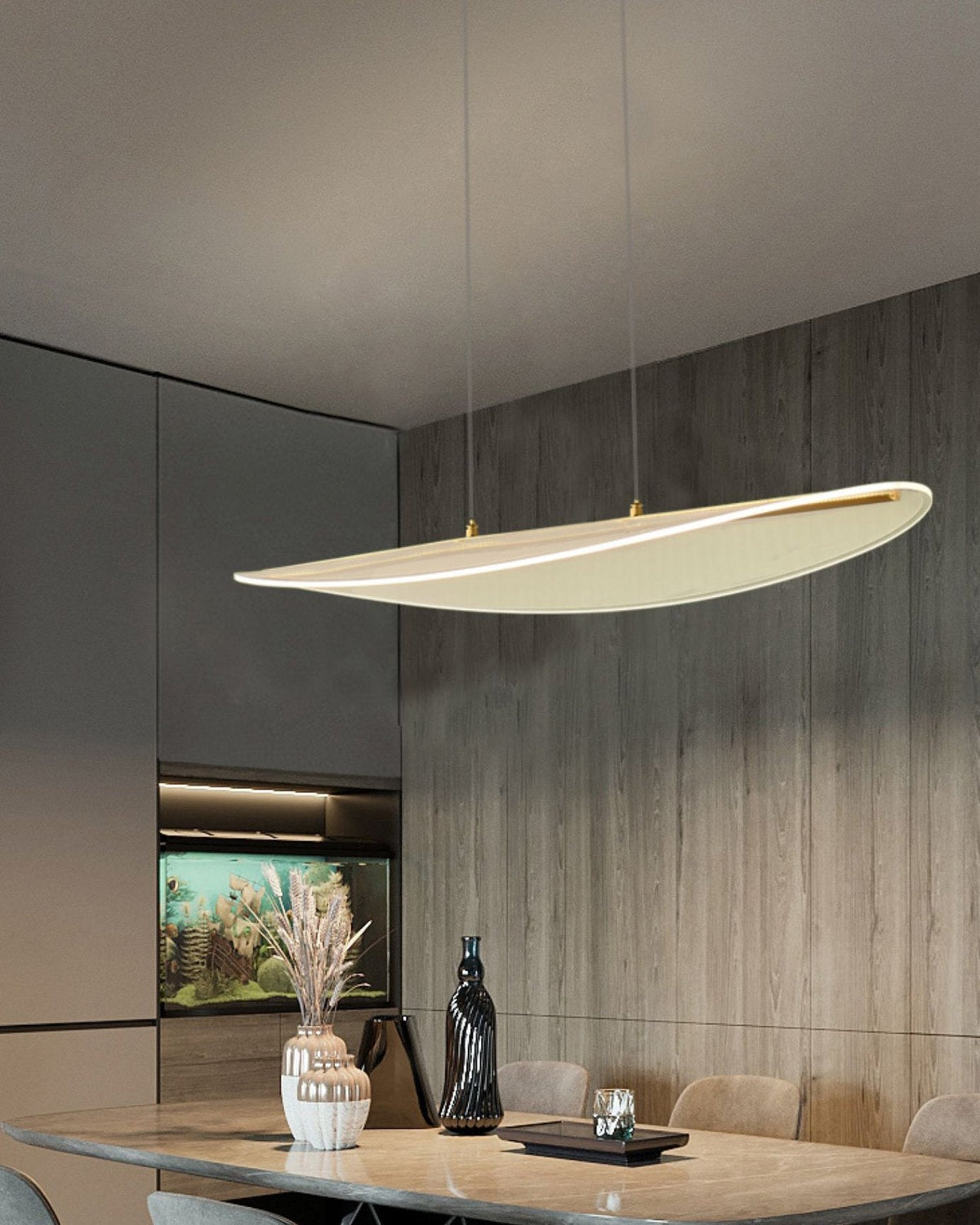 Transparent Leaf Pendant Light