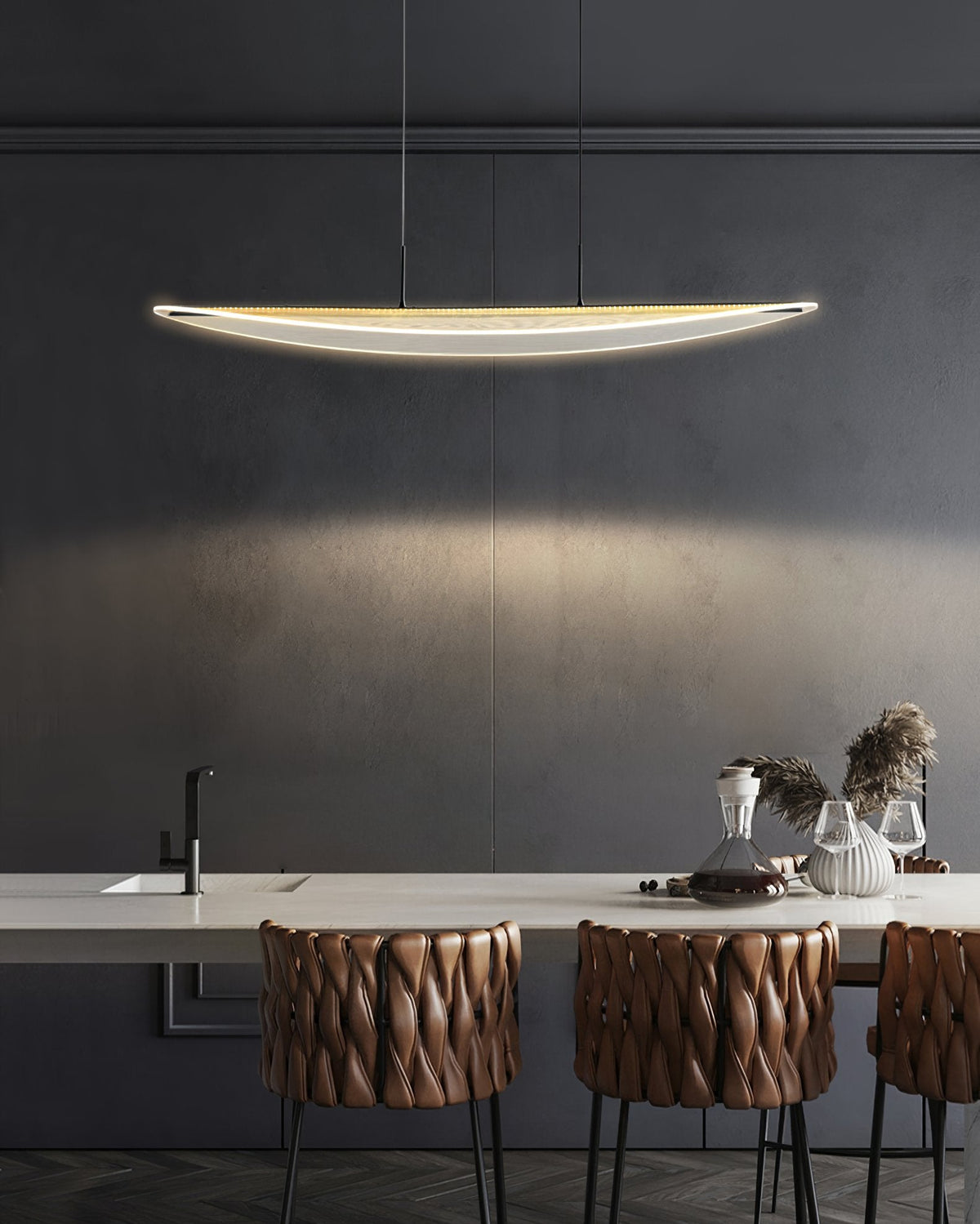 Transparent Leaf Pendant Light