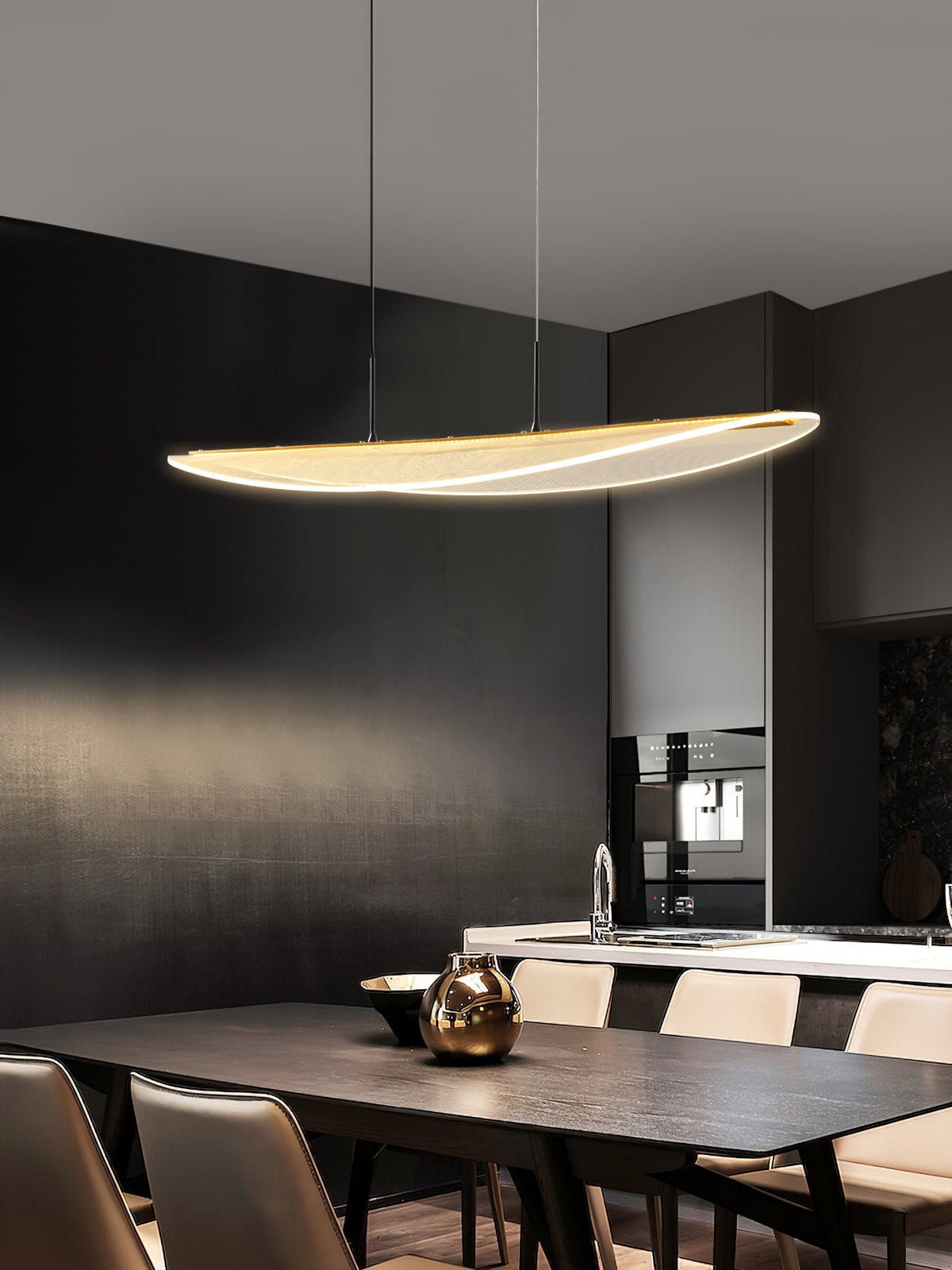 Transparent Leaf Pendant Light