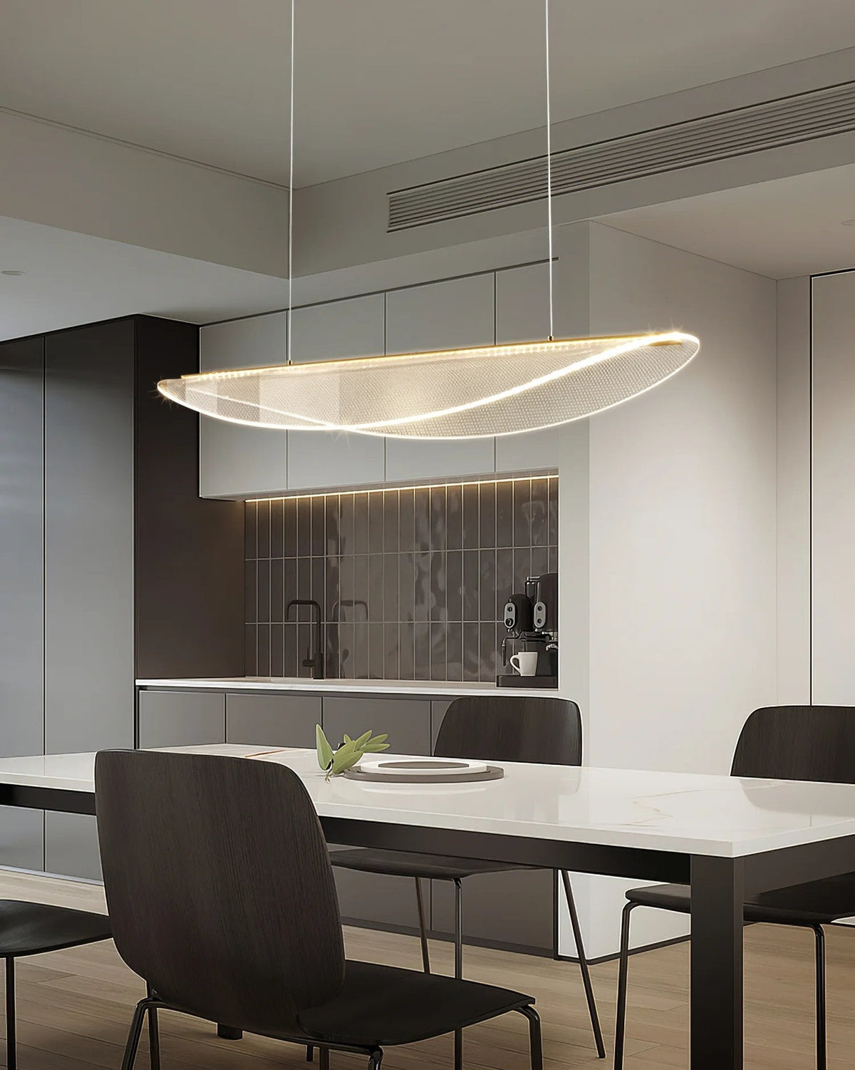 Transparent Leaf Pendant Light