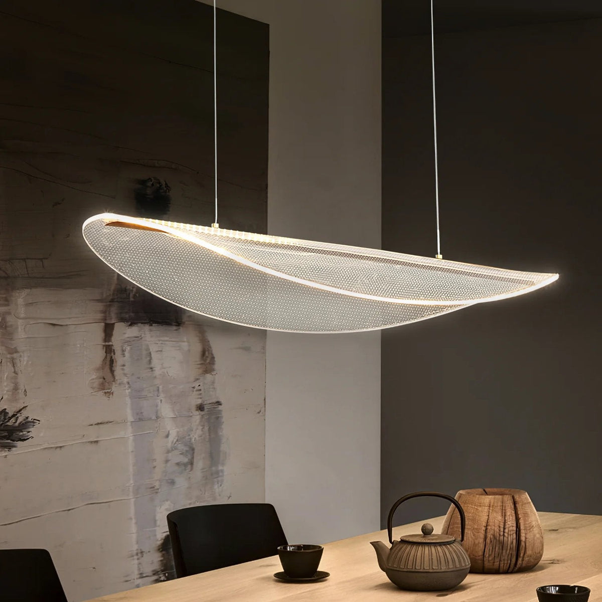 Transparent Leaf Pendant Light