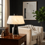 Trapezia Alabaster Desk Lamp — Sculptural Table Light for Modern Interiors