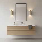 Travertine Cylinder Wall Sconce with Cap – Modern Natural Stone Lighting