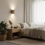 Travertine Globe Wall Sconce – Natural Stone Ambient Lighting