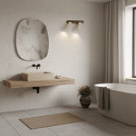 Travertine Triple Spotlight Wall Sconce in Walnut Wood