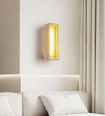 Canyon Travertine Wall Sconce — Sculptural Stone LED Wall Light